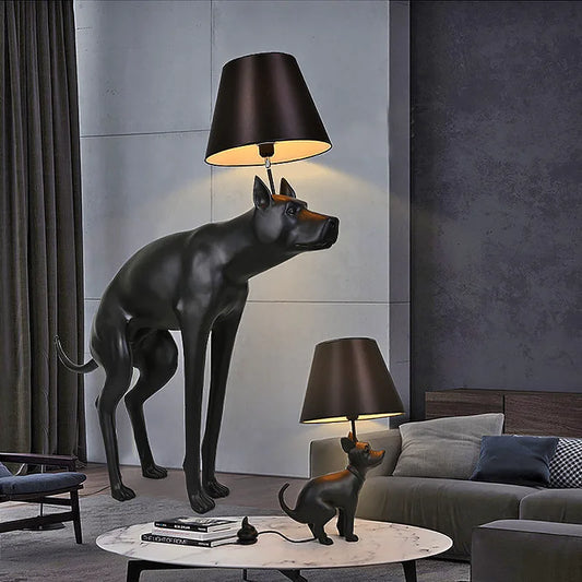 Home Indoor Art Creative Fiberglass Sculpture Standard Floor Lamp Dog Poop Shape Switch Exhibition Hall Animal Decorative Standing Lamp Home Lighting Decoration Supplies