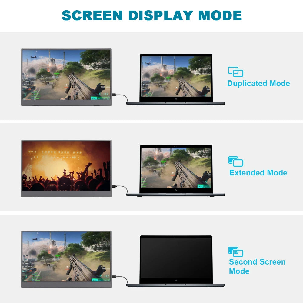 NEW Arrivals 15.6" 60HZ Full HD Dual Portable Monitor Laptop Portable IPS 1920 X 1080 16:9 LCD Display for Gaming