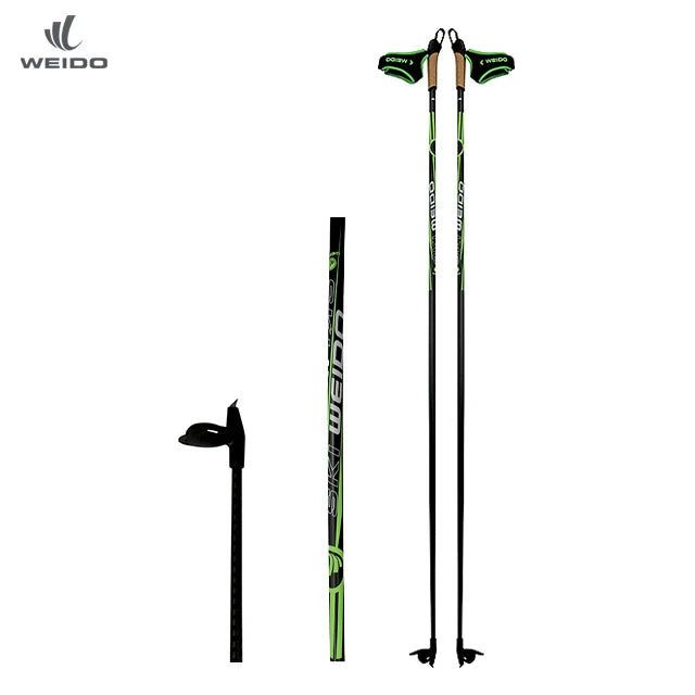 HOT SALE 100% Carbon Fiber Cross Country Professional Ski Racing Poles Alpine Pole Winter Snow Sports Flashing Roller Jump Hiking Equipment Winter Sport Accessories