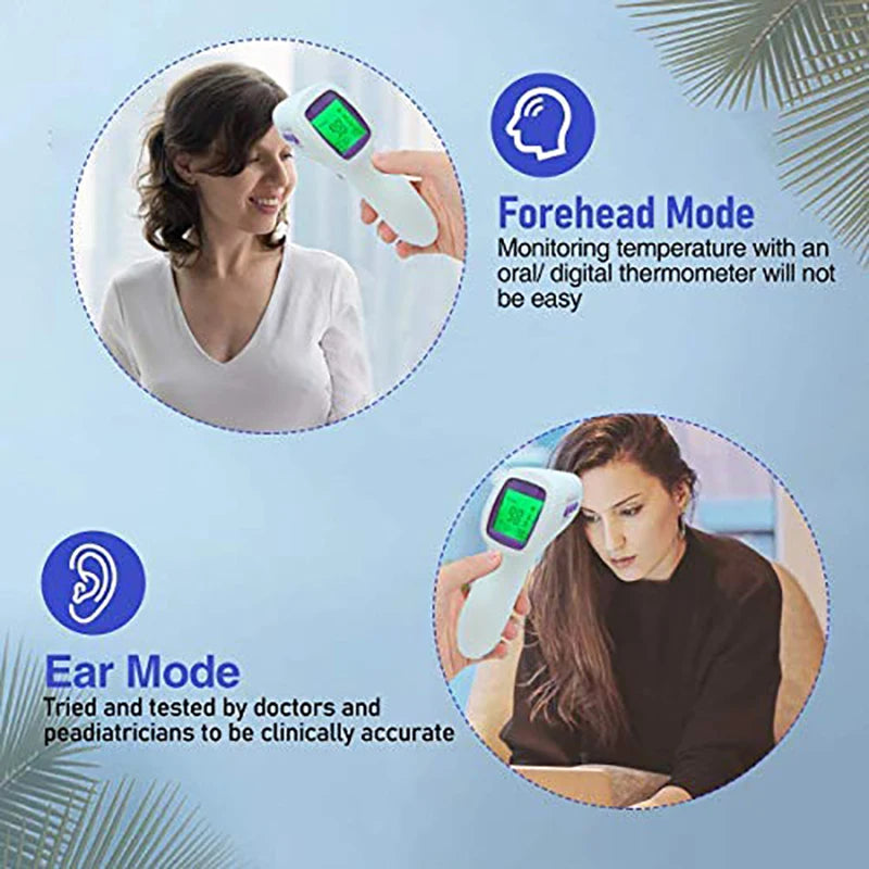 Digital Infrared Forehead Thermometer Electronic Body Non Contact Medical Fever Measure Tool Outdoor Home for Baby Adults