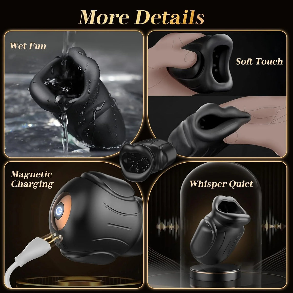 10 Lifelike Mouth Vibrations Jet Strong Male Masturbator  APP Control  Mouth Stroker Trainer Adult Toys for Prolong Endurance, Pocket Pussy Men's Sex Toys Adults Sex Store Supplies