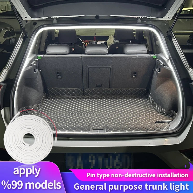 4M Universal Trunk Lights Constant-On Flexible Car Trunk LED Strip Light with Pin Plug Design for Cargo Area Lighting Car Accessories