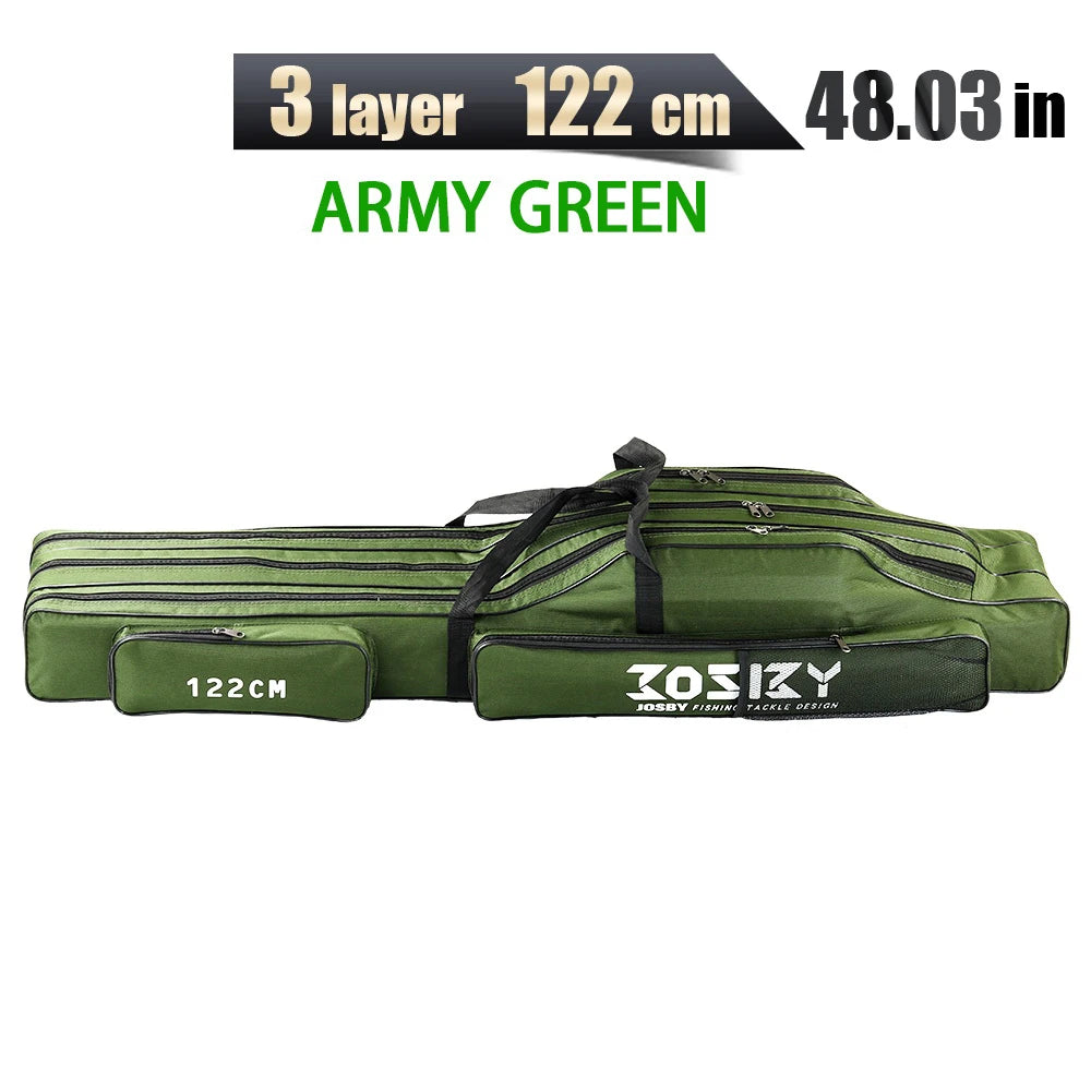 2/3 Layers Top Quality Fishing Rod Bags 60/100/122/150/152/180CM Tackle Collapsible Oxford Cloth Fishing Zipped Case Storage Pouch Holder Organizer For Fishing