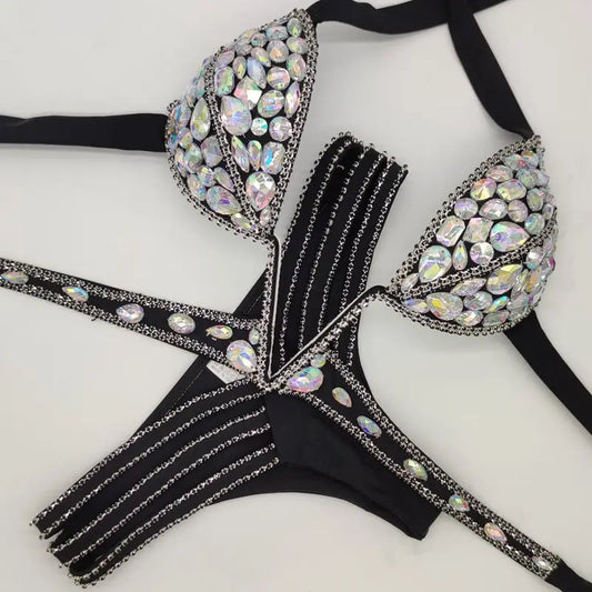 NEW Arrivals 9 Colors Sexy Women Diamond Push Up Crystal V Collar Rhinestone Swimwear Hot Selling Bathing Suit Girls Ladies Luxury Summer Beach Wear