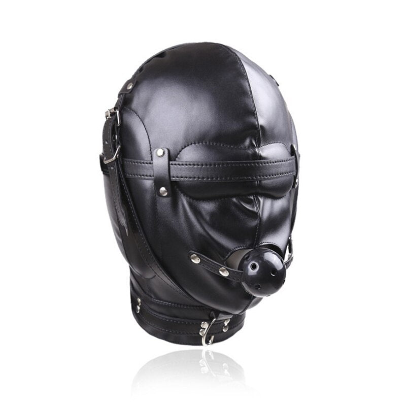 2020 New BDSM Bondage Mask With hollow Mouth Gag SM Totally Enclosed Hood Sex Slave Head Hood Sex Toys For Couples Sex product