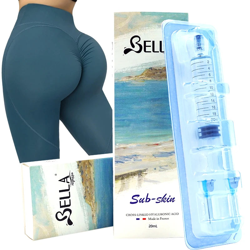 20ml (8-18 Months Duration) Sub-Skin Buttocks/Penis/Breast/Lips 24mg Injectable Dermal Filler - High Elasticity HA for Buttock Augmentation Body Volume Gel Serum Pure Hyaluronic Acid Dermal Filler Injection Women Men Body Car