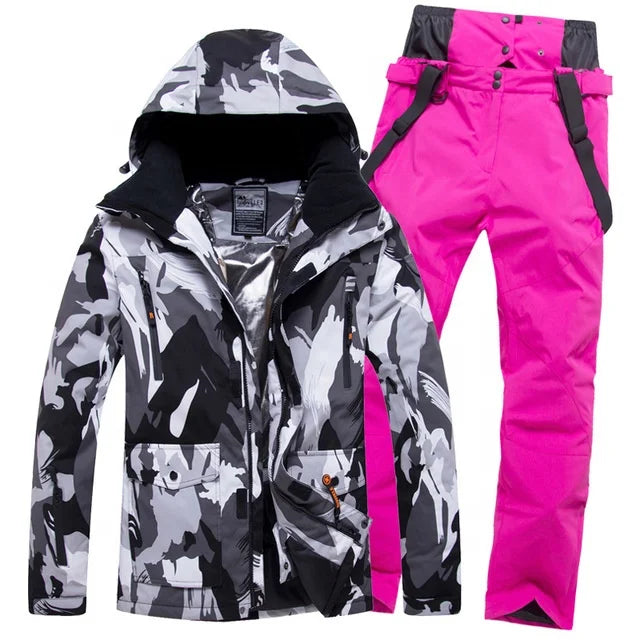 NEW Arrivals 10 Colors  M-4XL Plus Size Waterproof Breathable Men's and Women Snow Wear Winter Snowboard Suit Ski Suit Winter Sports Clothing Supplies