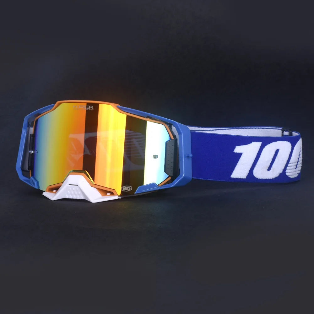 28 Colors New Upgrade Version Motocross Motorcycle Goggles Off-Road Quick Release Helmet Eyewear Can be Equipped with Myopia Glasses  Riding Skiing Glasses