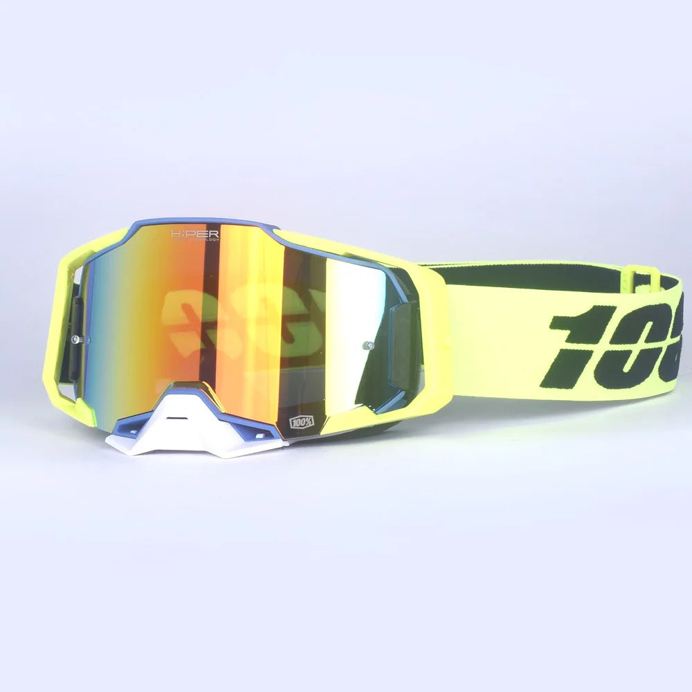 28 Colors New Upgrade Version Motocross Motorcycle Goggles Off-Road Quick Release Helmet Eyewear Can be Equipped with Myopia Glasses  Riding Skiing Glasses