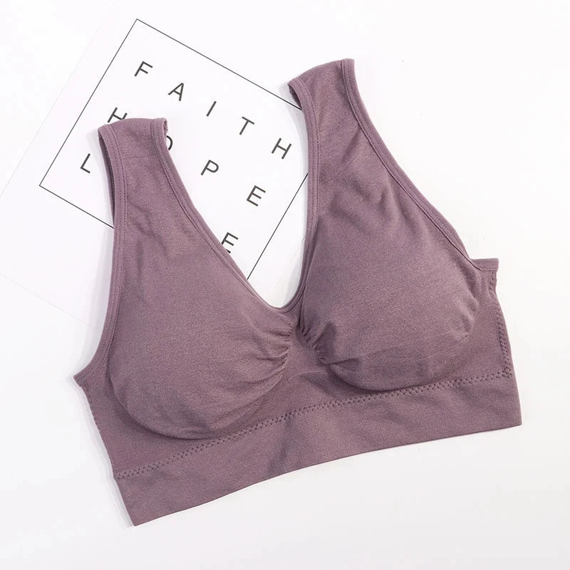 NEW Arrivals 3PCS Set M-5XL Lot Sports Bra Women's Intimates With Pads Plus Size Bras For Women Active Brassiere Push Up Big Size Yoga Sports Vest Wireless BH 5XL