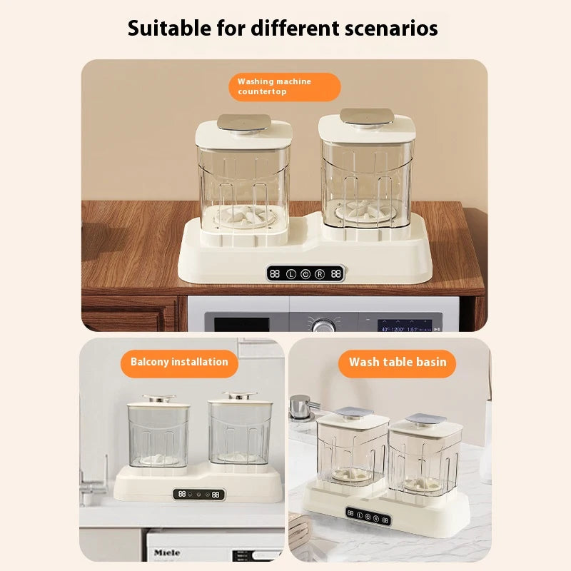 NEW  2 in 1 Portable USB Electric Washer and Dryer Foldable Mini Washing Machine for Baby Clothes Women Underwear Laundry Cleaning Machine For Home Travel Camping Holidays Use