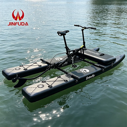 5 Years Warranty Top Quality Single & Double Multi-Inflatable Water Bike, Quick Assembly Convenient Style Water Bicycle Sea Ocean Lakes River Water Skiing Bike Water Sport Supplies