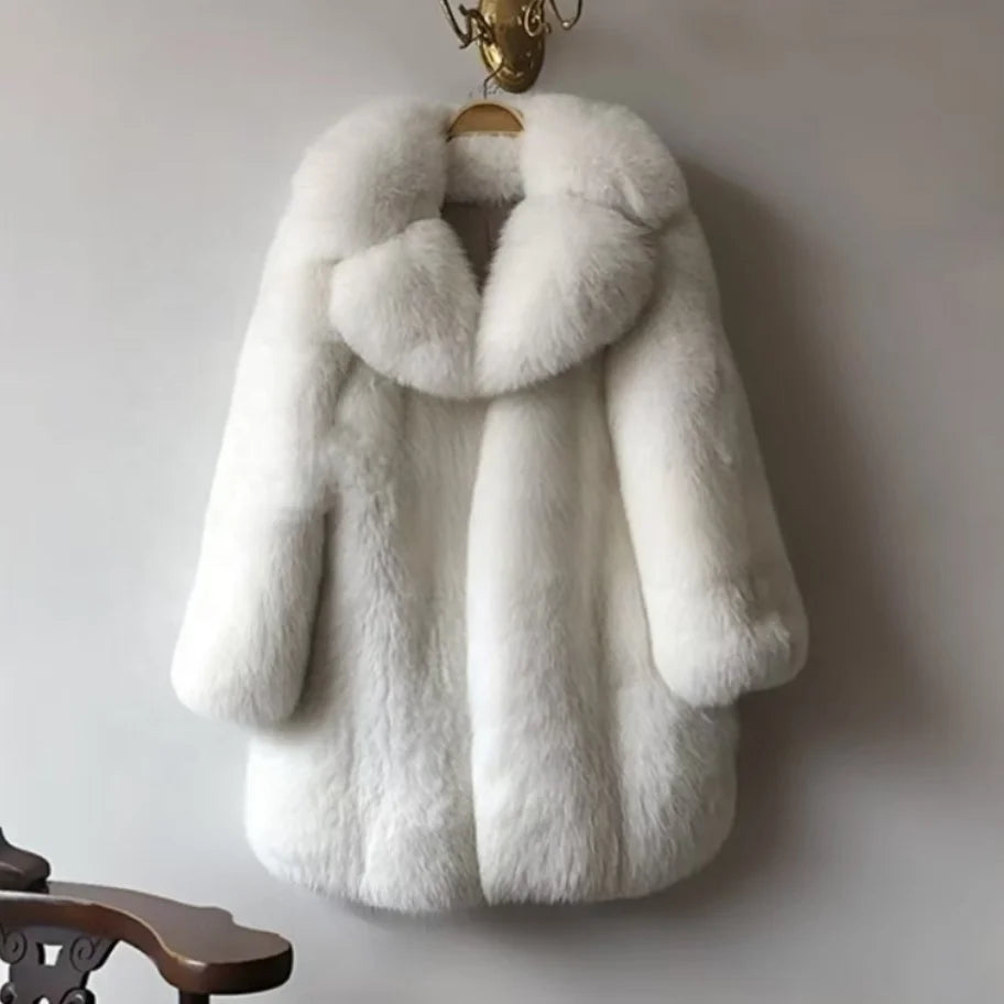 BEST PRICE 5 Colors M-2XL Real Natural Whole Fox Mink Fur New Hot Selling Top Quality Notched Lapel Midi Women Evening Business Parties Music Concerts Celebrities Red Carpet Clothes Ladies Luxury Apparel Supplies