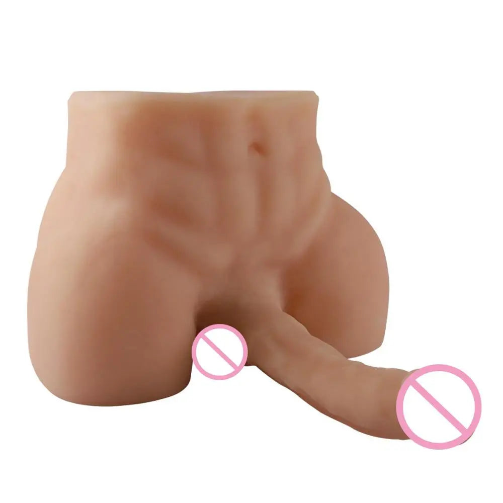 Real Male Body with Penis Gay Female Masturbator Anal Ass Doll Lifelike Sex Doll Toys for Lesbians Women Adults Gay 2 Colors 18+