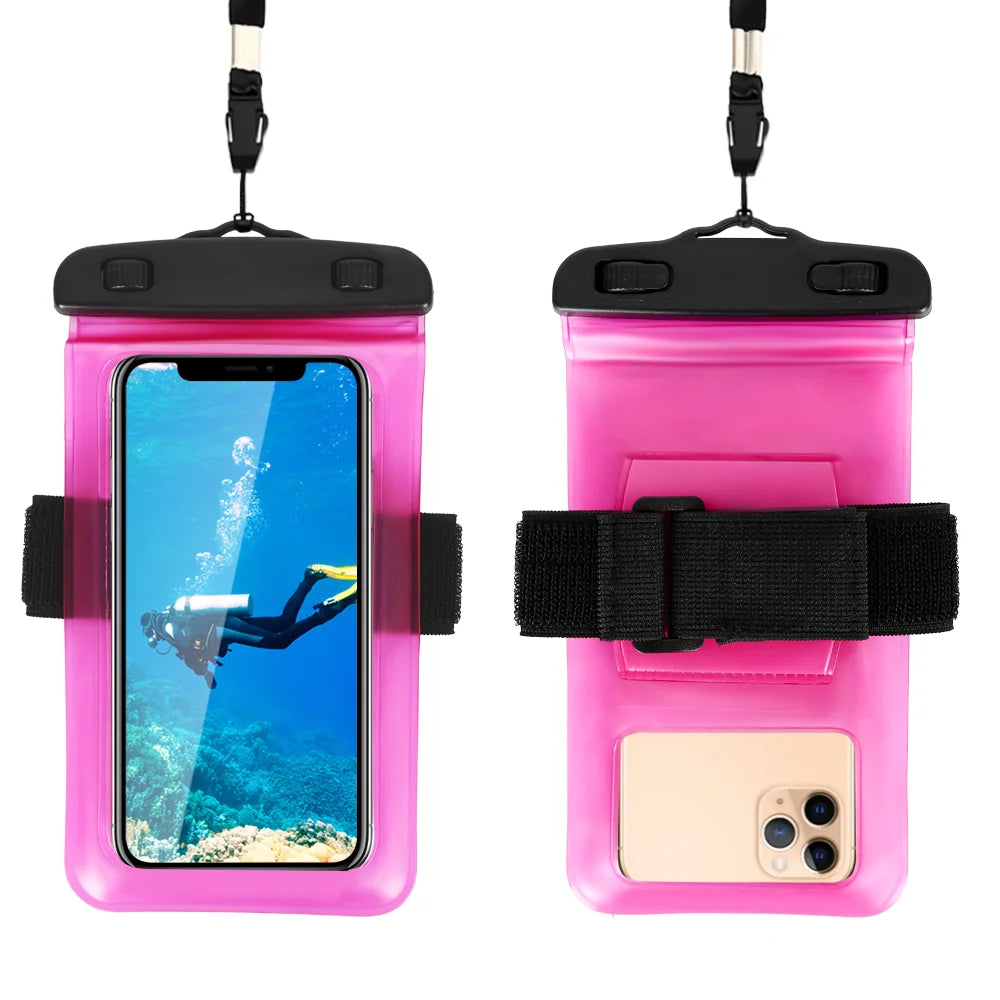 NEW Arrivals Universal Waterproof Phone Case Arm Band Bag For iPhone 13 12 11 Pro Max XR X XS 7 8 Plus Samsung S21 S22 Swim Water Proof Pouch Sports Supplies