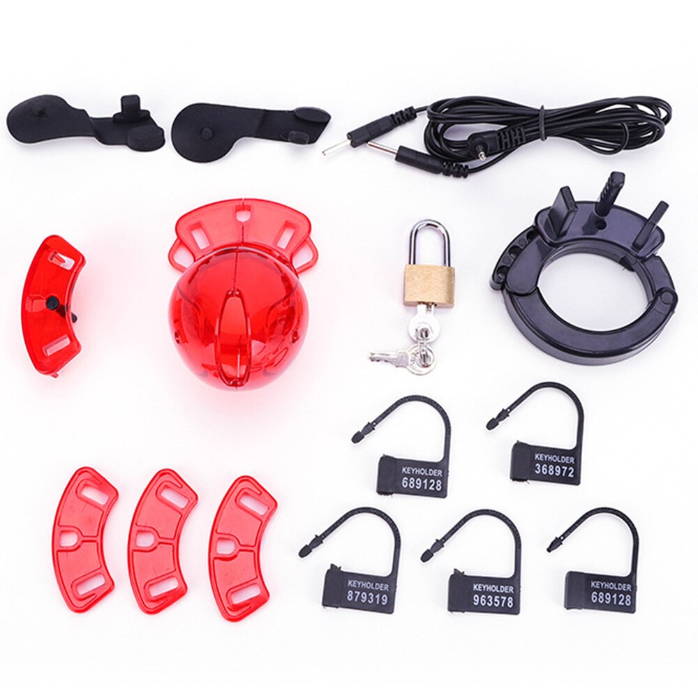 Electric Shock CB6000 Cock Cage Sex Ball Stretcher BDSM Timer Lock Chastity Belt Electro Stimulation Penis Ring SM Male Sex Tool