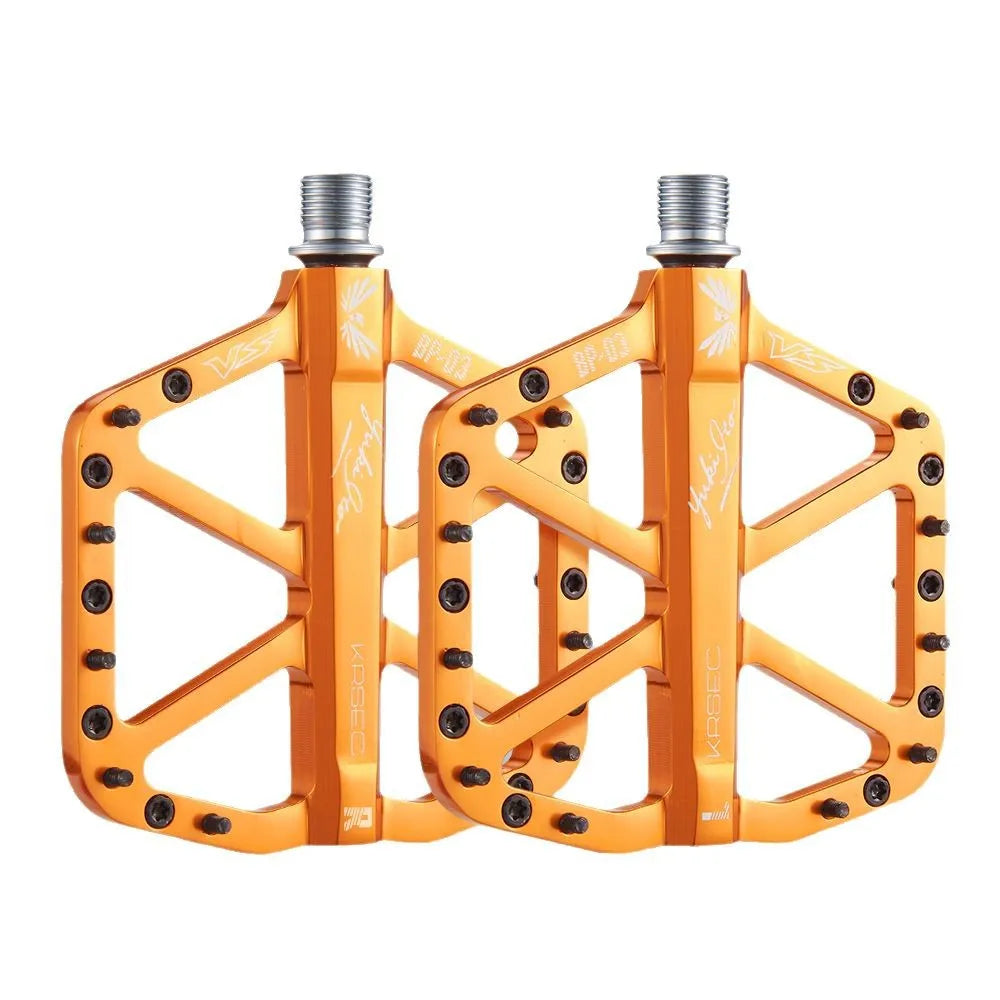 Titanium Alloy Axle 7 Colors  BMX Road  Mountain Bike Pedals Aluminum Alloy Three Bearings Titanium Alloy High-Strength Oversized Anti-Slip Treads Steel Spindle Bicycle Parts Accessories