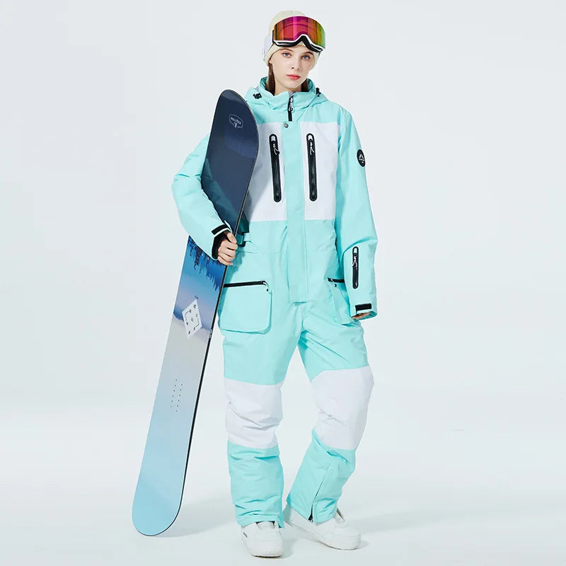 NEW Arrivals 8 Colors  Winter Outdoor Windproof Waterproof Warm Snowboard Double-Board Women Men's One-piece Ski Suit Ski Jacket Ski Pants Jumpsuit Snowmobile Ski Center Suit Winter Sports Apparel Clothing Supplies