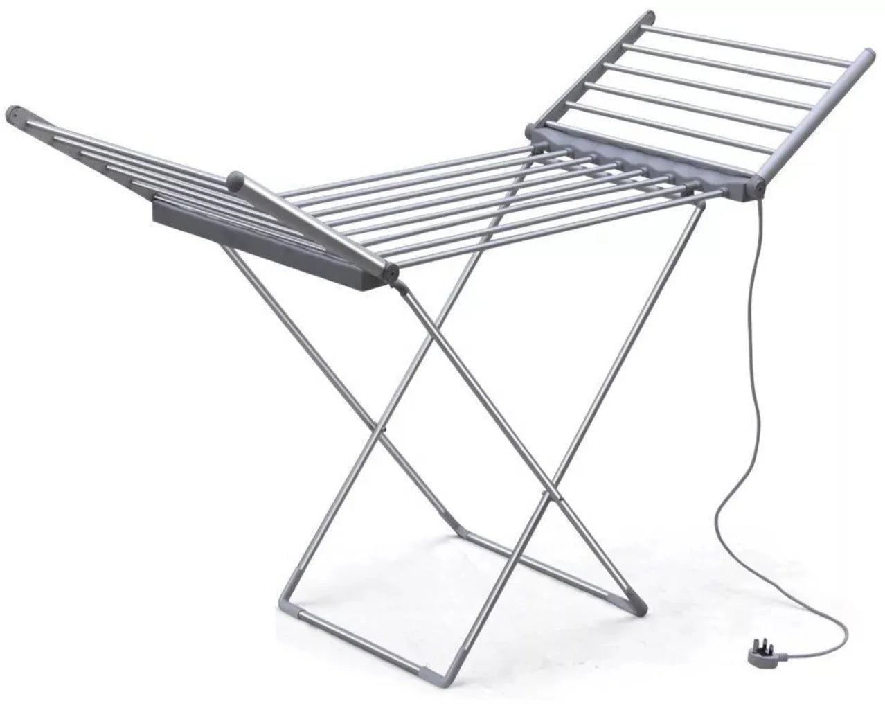Hot Electric Clothes Airer Dryer Rack with Folding Wings Portable Tower Warmer Freestanding Electric Drying Rack Aluminum Alloy Home Bedroom Indoor Outdoor Clothing Accessories