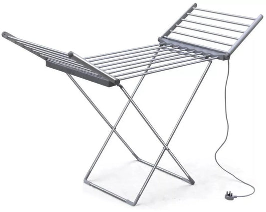 Hot Electric Clothes Airer Dryer Rack with Folding Wings Portable Tower Warmer Freestanding Electric Drying Rack Aluminum Alloy Home Bedroom Indoor Outdoor Clothing Accessories