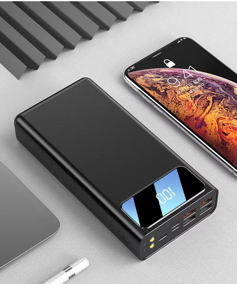 Portable 30000mah Power Bank Mobile Phone Charger 30000mah USB/Type C Power Banks Best Powerful Computer Electronic Supplies