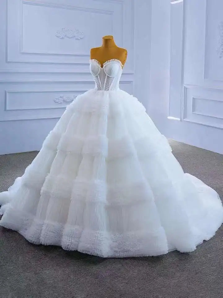 NEW Arrivals Plus Size  Custom Elegant Medieval Lace Women Wedding Dress One Piece Fashionable African Style Wedding Evening Prom Party Luxury Gown Mermaid Bride Wedding Dress