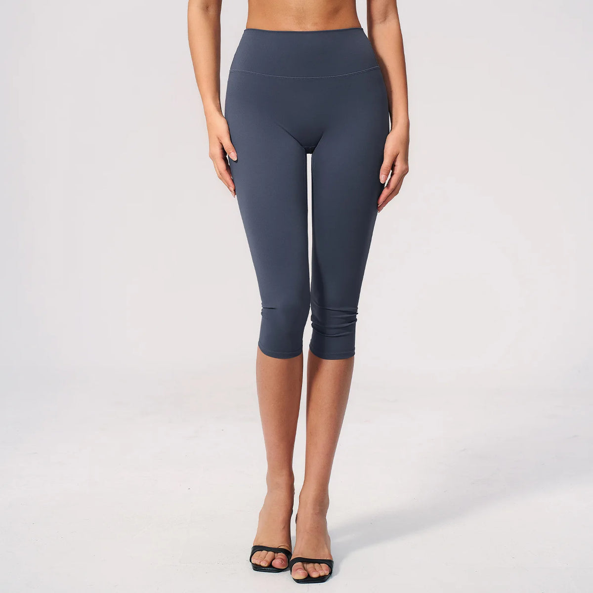 20 Colors S-XL Women's NEW  Brushed Yoga Capri Pants High Waist Elastic Waist Solid Slim Breathable Quick Dry Sweat-Wicking Knee  Outdoor Running Gym Fitness Women Sports Clothing