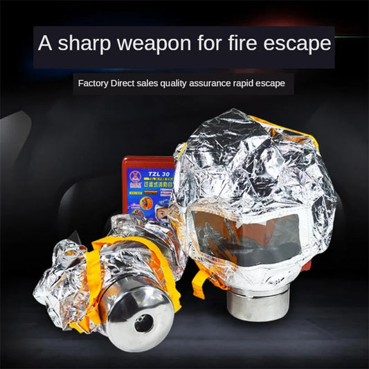BRAND NEW High Quality Fire Escape Hood Forced CCC Certification 500* Degree Anti-Smoking Fire Dust Carbon Respirator Safety Emergency Escape Gas Mask PM016