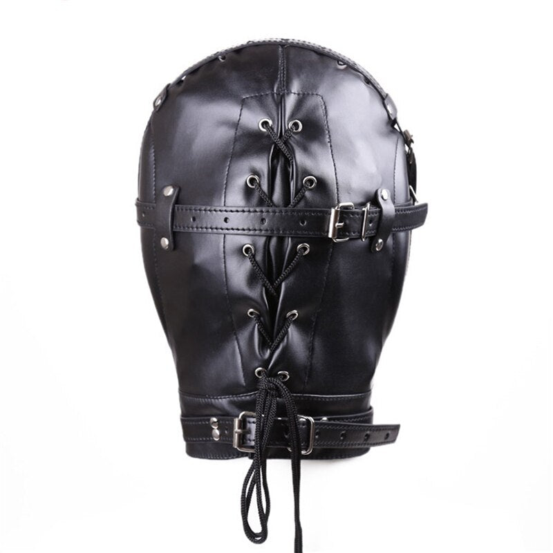 2020 New BDSM Bondage Mask With hollow Mouth Gag SM Totally Enclosed Hood Sex Slave Head Hood Sex Toys For Couples Sex product