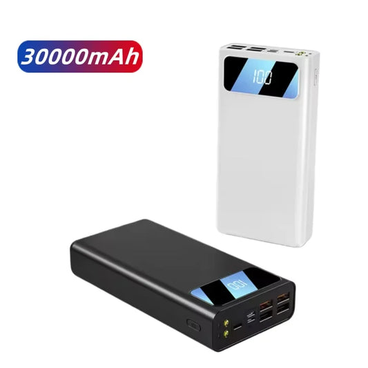 Portable 30000mah Power Bank Mobile Phone Charger 30000mah USB/Type C Power Banks Best Powerful Computer Electronic Supplies