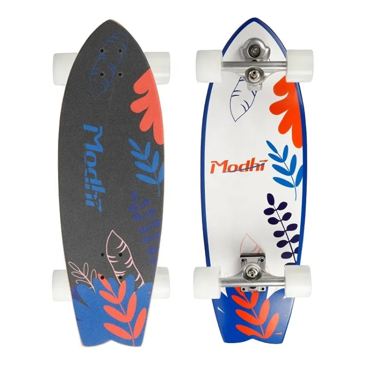Top Quality High Speed Silence Led Lights Surf Skateboard Custom Surfing Complete 7-Layer Canadian Maple Deck 29x9.5" Single Rocker Kick Tail Concave PU 65x51mm HR85A New Model