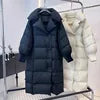 Top Quality Winter  Cotton Jacket Women's Style Over Knee Long New Style Fashion Thickened Puff Feeling Oversized Loose Windproof Coat Snow Boots Outerwear Jackets Ladies Winter Apparel Supplies