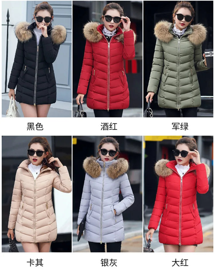 BEST PRICE S-5XL Plus Size Women Winter Warm Top Quality Parka Jacket Hoodie Winter Warm Faux Fur Snow Boots Outerwear Coat With Hoodies Down Jacket Abrigo Ladies Winter Apparel Supplies
