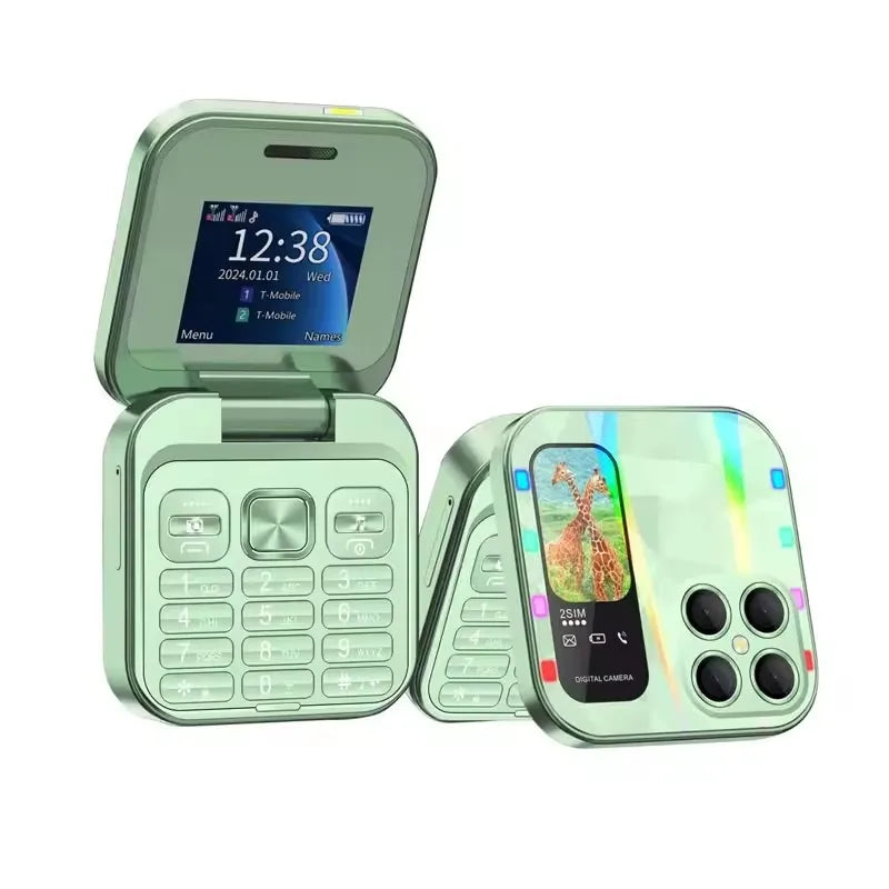 I18 PRO 2G GSM Dual SIM Card Speed Dial Video Player FM Small Foldable Cellphone Mini  I18 Pro Flip Mobile Phone for Kids and Elderly Mobile Phones