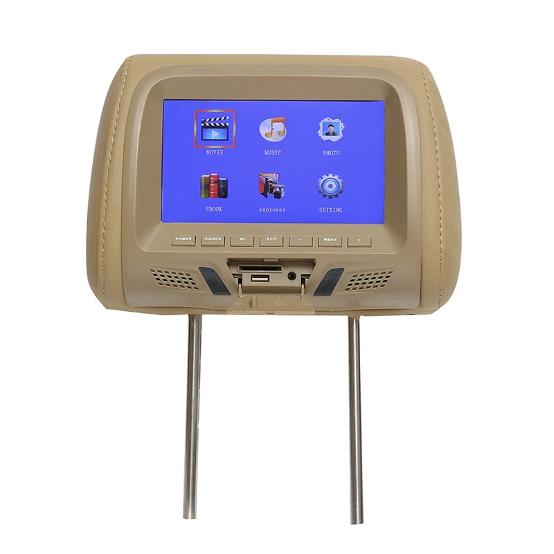 7inc Car Back Seat Headrest Android Player Monitor DVD Player MP5/AV Car Headrest With USB SD TF Card  Monitor Car Auto Parts