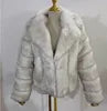 8 Colors S-6XL Plus Size Women's Winter Warm Artificial Fur Top Cropped Bubble Women Coat Jacket Cool Street Outerwear Luxury Female Mink Hair Warm Fur Coats Women Winter Apparel Supplies