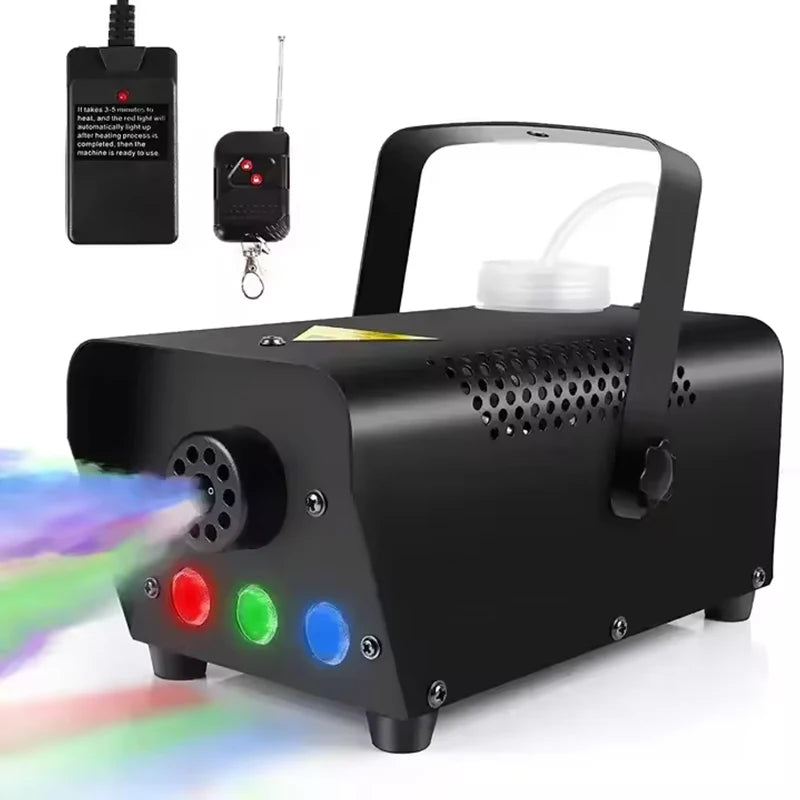 NEW Arrivals Professional Mini 500W LED Electric Wireless Remote Control Fog Machine R/G/B Stage Party Bar Wedding Birthday Party Special Events Smoking Machine