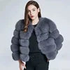15 Colors S-2XL Luxurious Real Fox Fur Coat Women Cropped Natural Fur Jacket Customizable Real Fox Fur Coat Snow Outerwear Jackets Night Clubwear Prom Evening Party Winter Warm Ladies Luxury Apparel Supplies