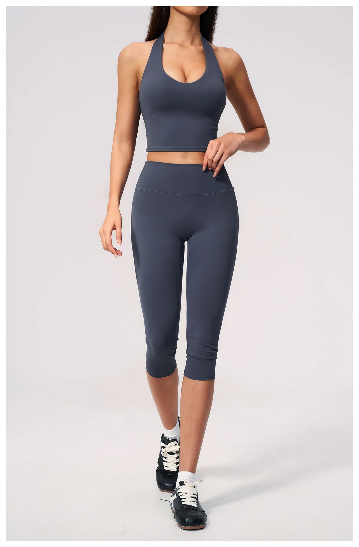 20 Colors S-XL Women's NEW  Brushed Yoga Capri Pants High Waist Elastic Waist Solid Slim Breathable Quick Dry Sweat-Wicking Knee  Outdoor Running Gym Fitness Women Sports Clothing