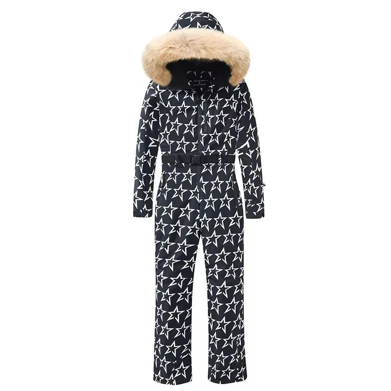 8 Colors S-2XL Customizable Size Professional Alpine Skiers Fur Hooded Women's Slim Ski Pants Waterproof Breathable Windproof Winter Outdoor Mountain Snowboard Insulated Clothes