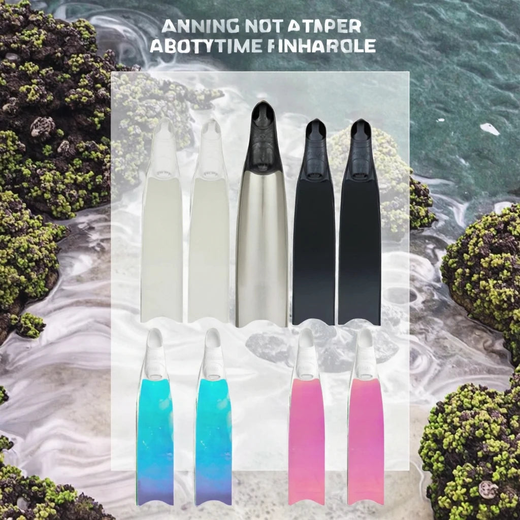 35-45 Large Size Custom Personalized Pattern Transparent Durable Professional Flipper Scuba Freediving Fins Underwater Snorkeling Spearfishing Women Men Summer Water Sports Supplies