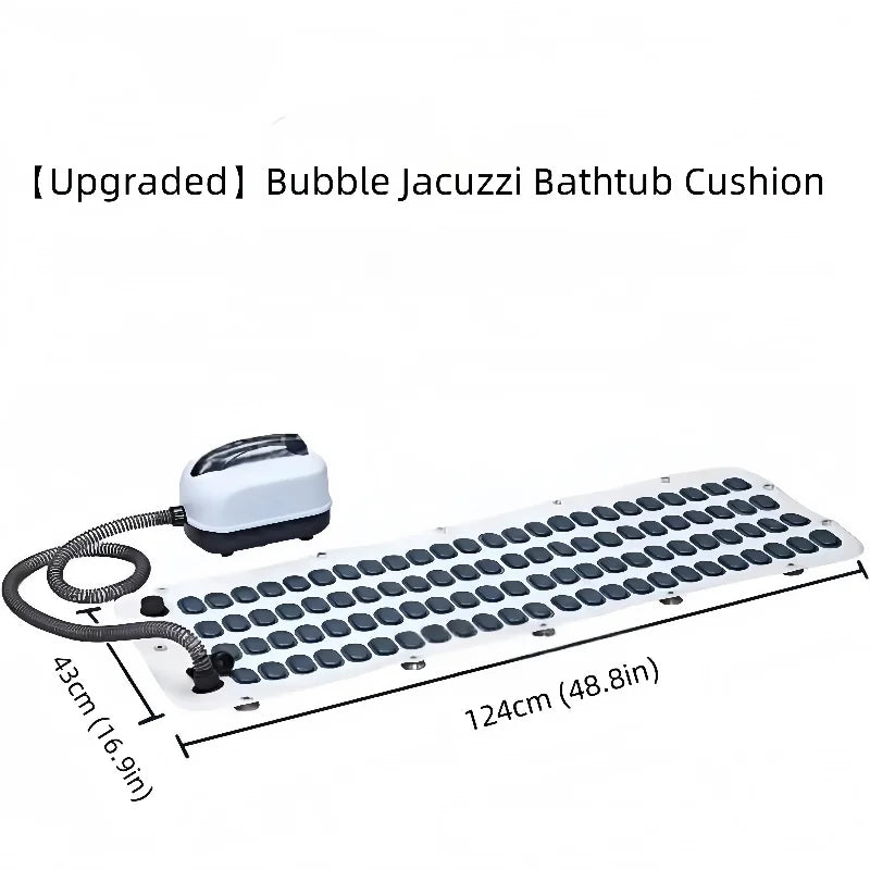 6 Levels Intensity Electric Bathtub Massage Cushion Portable jacuzzi for Bathtub for Home Spa Body Relaxation