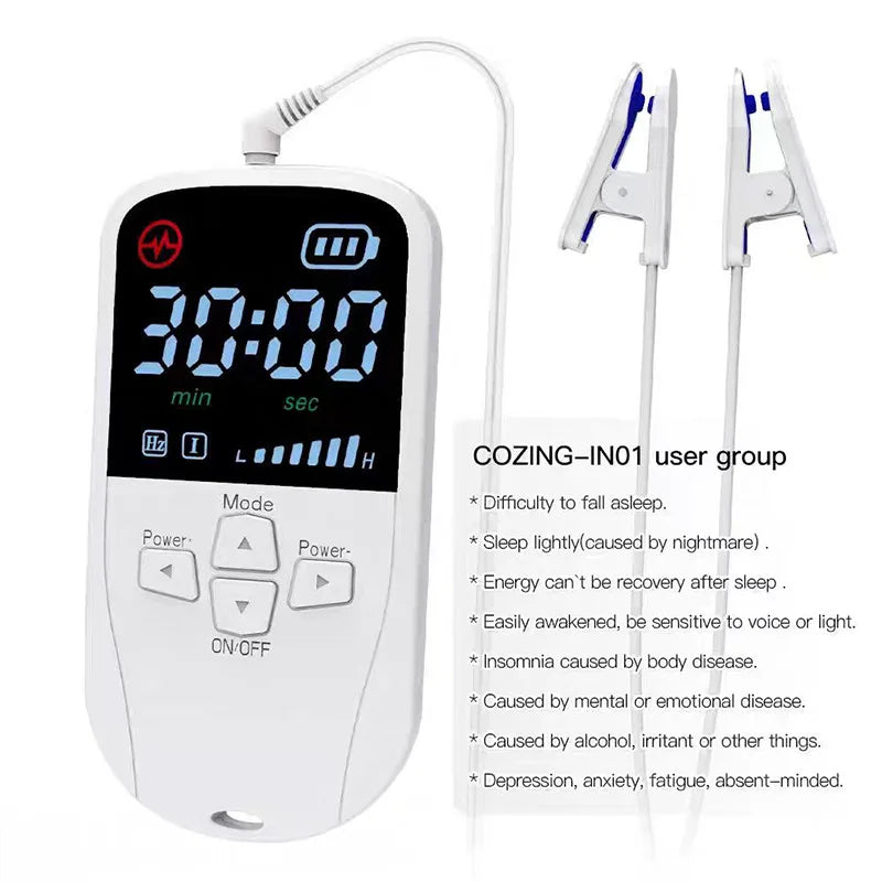 HOT SELLING Anxious Headache Migraine Depress Relief Vagus Nerve Stimulation EMS CE Certified Anti-Stress Microcurrent Sleep Aid Device 1000ml Capacity Pad for Deep Sleep Home Use Healthcare Supply 3-Year Shelf Life