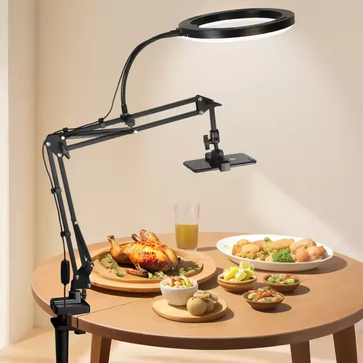 NEW Arrivals 26cm LED Beauty Ring Light Set Aluminum Alloy for Desk Selfies TikTok YouTube Videos Creation Mobile Phones Holder Camera Rack Stand Live Streaming Home Studio Supplies