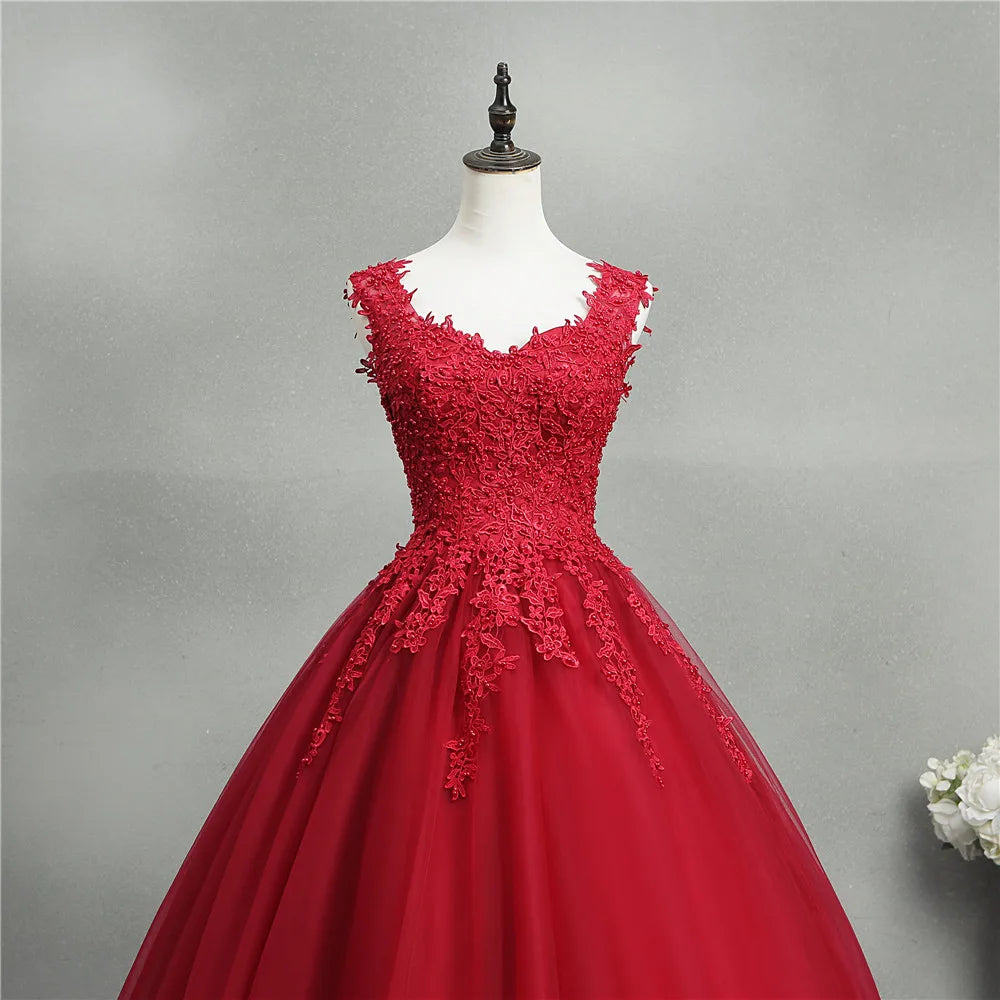New Women's Red Wedding Dress S-2XL New Bride Wedding Princess Dream Bud V-Neck Tutu Dress Wedding Dress Women Luxury Apparel Supplies