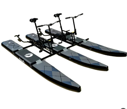 5 Years Warranty Top Quality Single & Double Multi-Inflatable Water Bike, Quick Assembly Convenient Style Water Bicycle Sea Ocean Lakes River Water Skiing Bike Water Sport Supplies