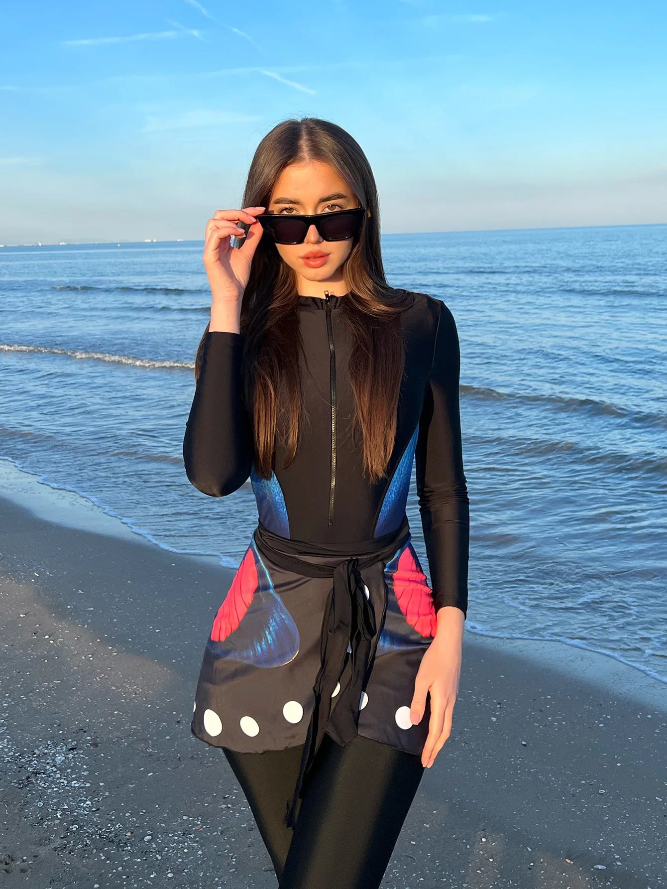 New Design Full Covered Islamic Swimsuit Set Modest Muslim Swimwear Arabic Ladies Beachwear Muslims Summer Bathing Apparel Suit Clothing Supplies
