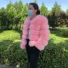 15 Colors S-2XL Luxurious Real Fox Fur Coat Women Cropped Natural Fur Jacket Customizable Real Fox Fur Coat Snow Outerwear Jackets Night Clubwear Prom Evening Party Winter Warm Ladies Luxury Apparel Supplies