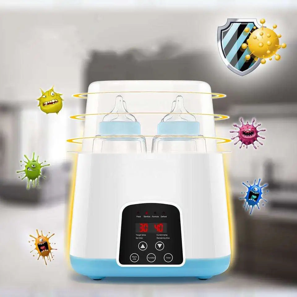 2-in-1 Electric Milk Sterilizer & Baby Bottle Warmer Automatic Intelligent Thermostat & LED Disinfection Sterilizer Smart Home Babies Hygiene Accessories Baby Health Care Supplies