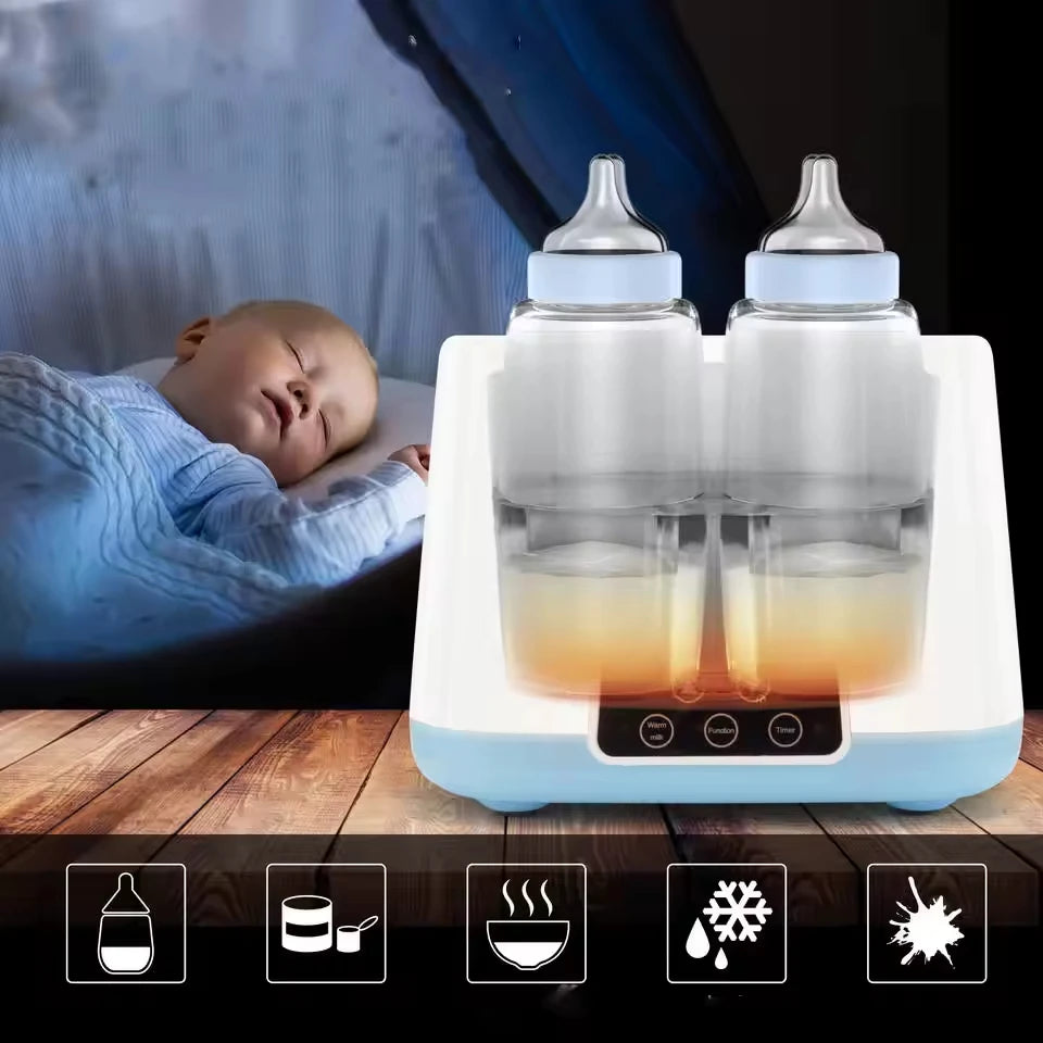 2-in-1 Electric Milk Sterilizer & Baby Bottle Warmer Automatic Intelligent Thermostat & LED Disinfection Sterilizer Smart Home Babies Hygiene Accessories Baby Health Care Supplies